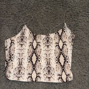 Garage Snake Print Crop Top